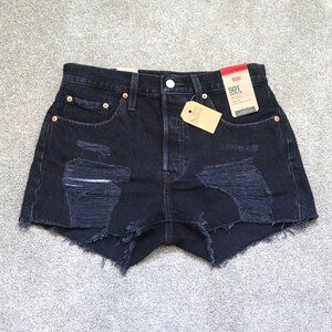 Levi's 501 High-Rise Black Denim Shorts - Size 28 – NWT